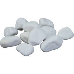 Zestaw kamieni ozdobnych - otoczak biały - do biokominka - 1 kg